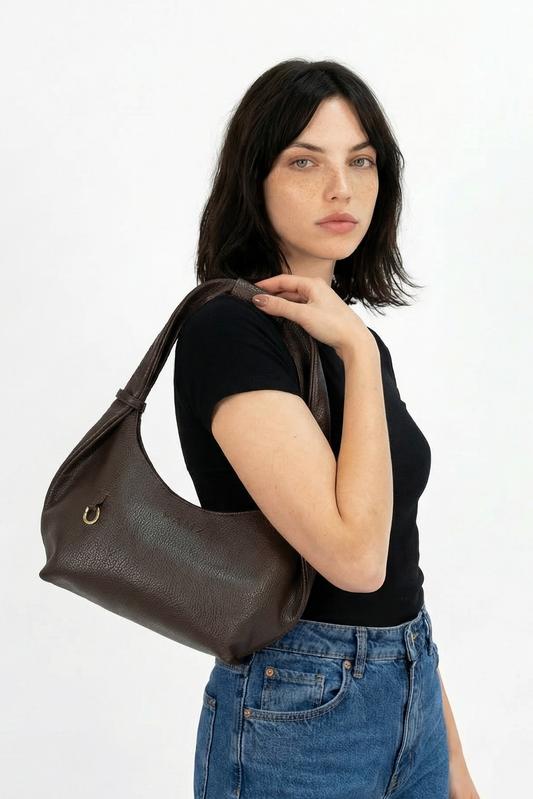 Celia In Chocolate Brown - Genuine Leather